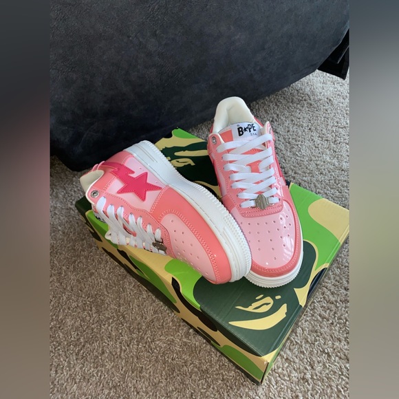 Bape Shoes - A Bathing Ape Bape STA Low - Color Cami Combo Pink